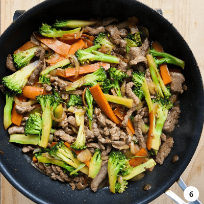 Chinese beef and vegetables stir fry