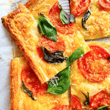 Puff pastry pizza easy quick meal