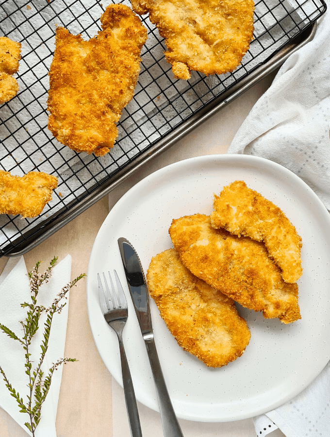 Panko Chicken Schnitzel - Crispy and Juicy | Casually Peckish