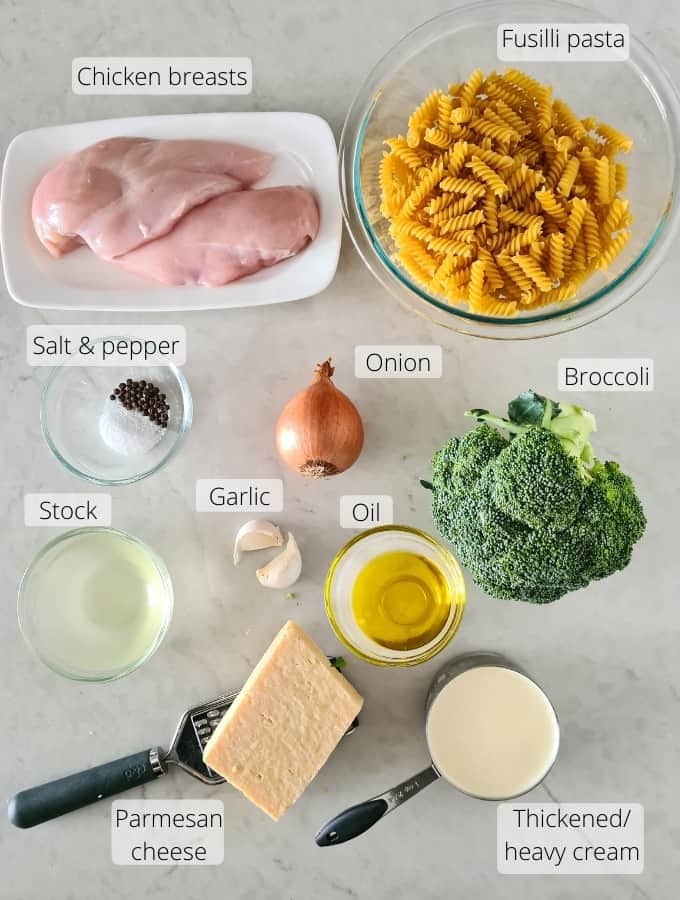 Overhead shot of all ingredients required to make this dish.