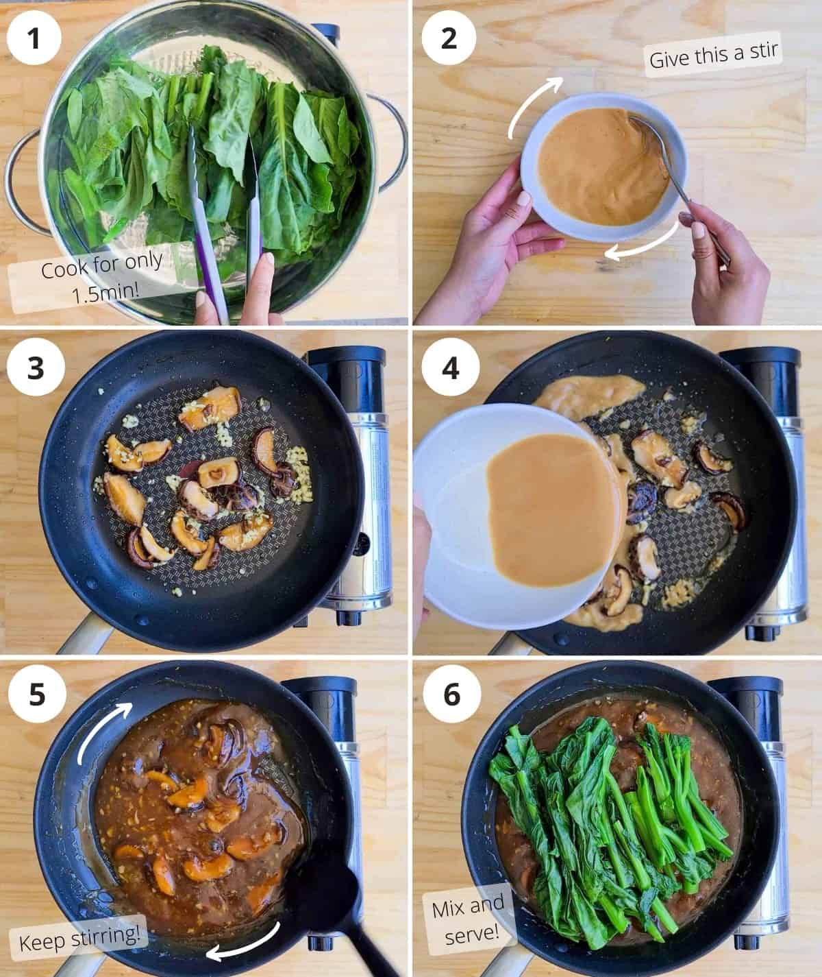 Chinese Broccoli with Oyster Sauce and Shiitake Mushrooms Casually