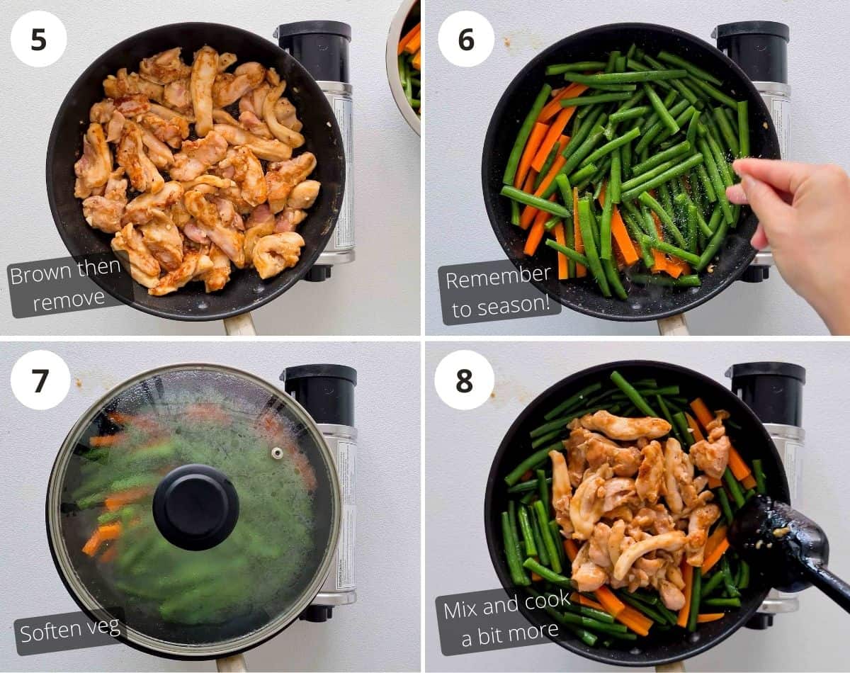 Cooking step by step instructions 