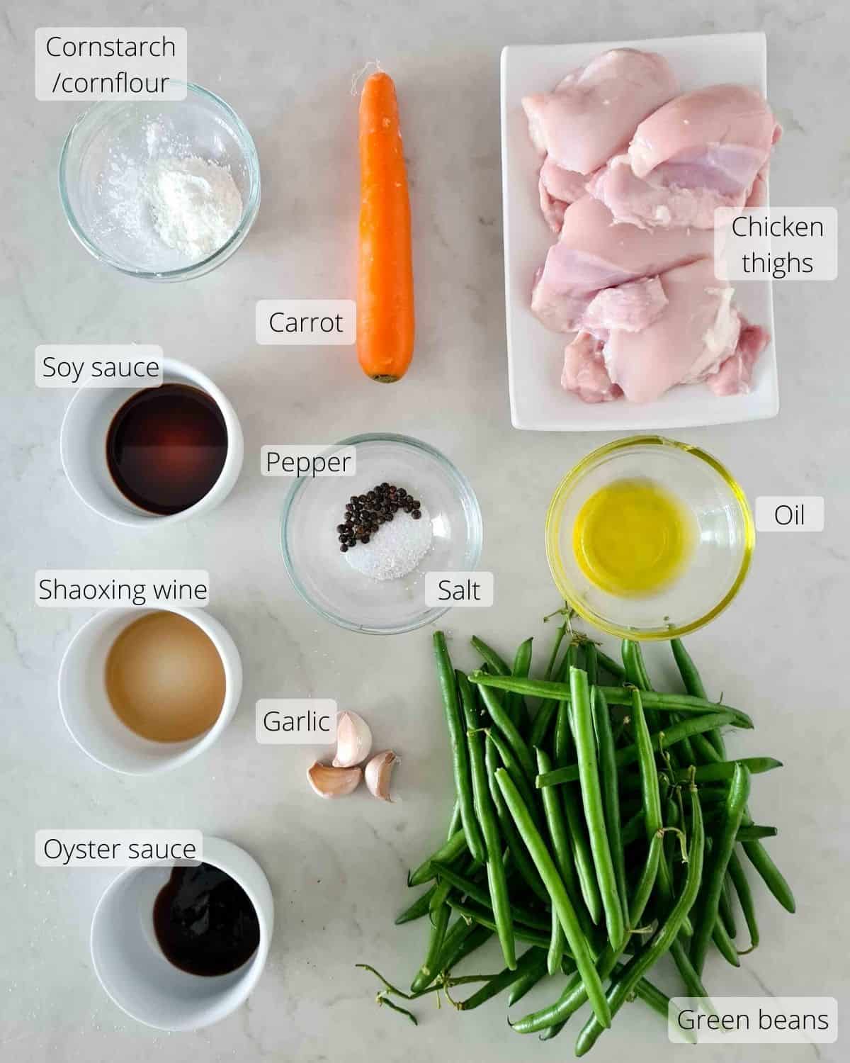 All ingredients required for this recipe