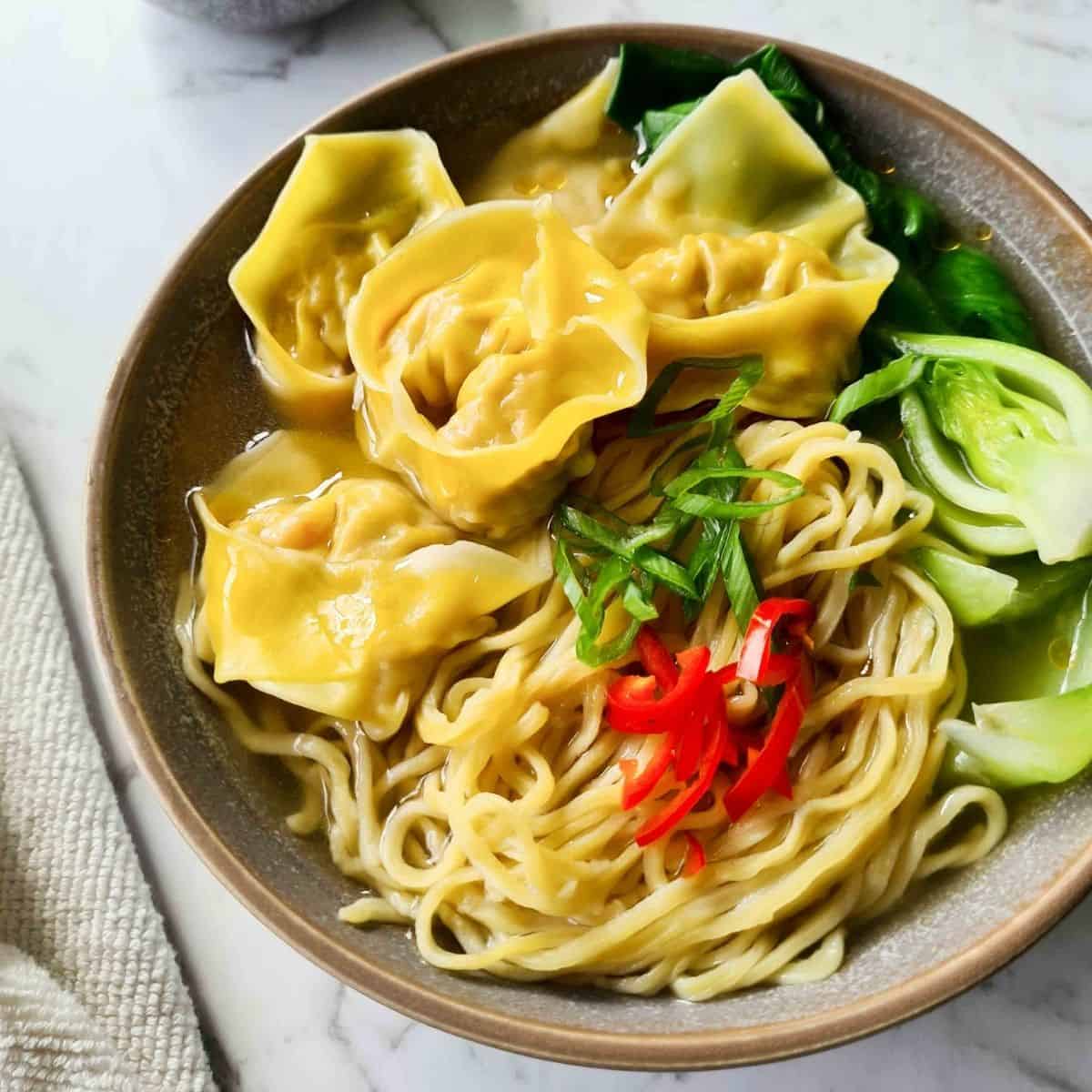 Wonton Noodle Soup - Christie at Home