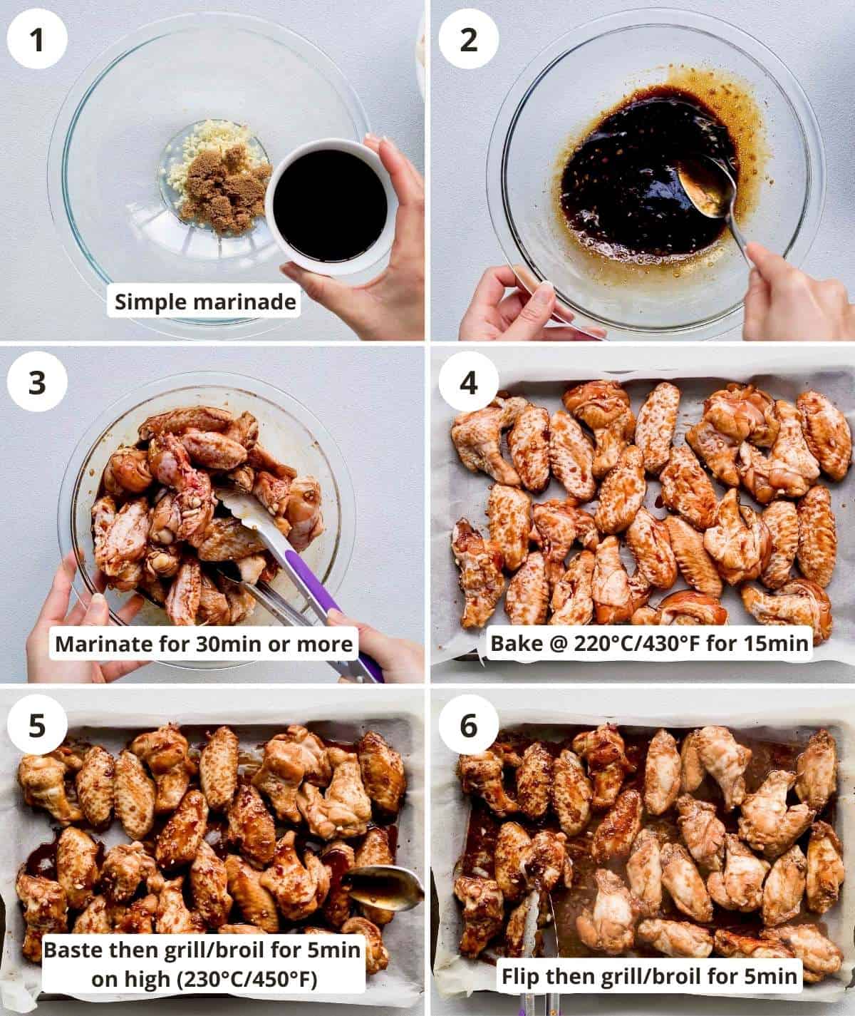 6 pictorial step by step instructions to make this recipe