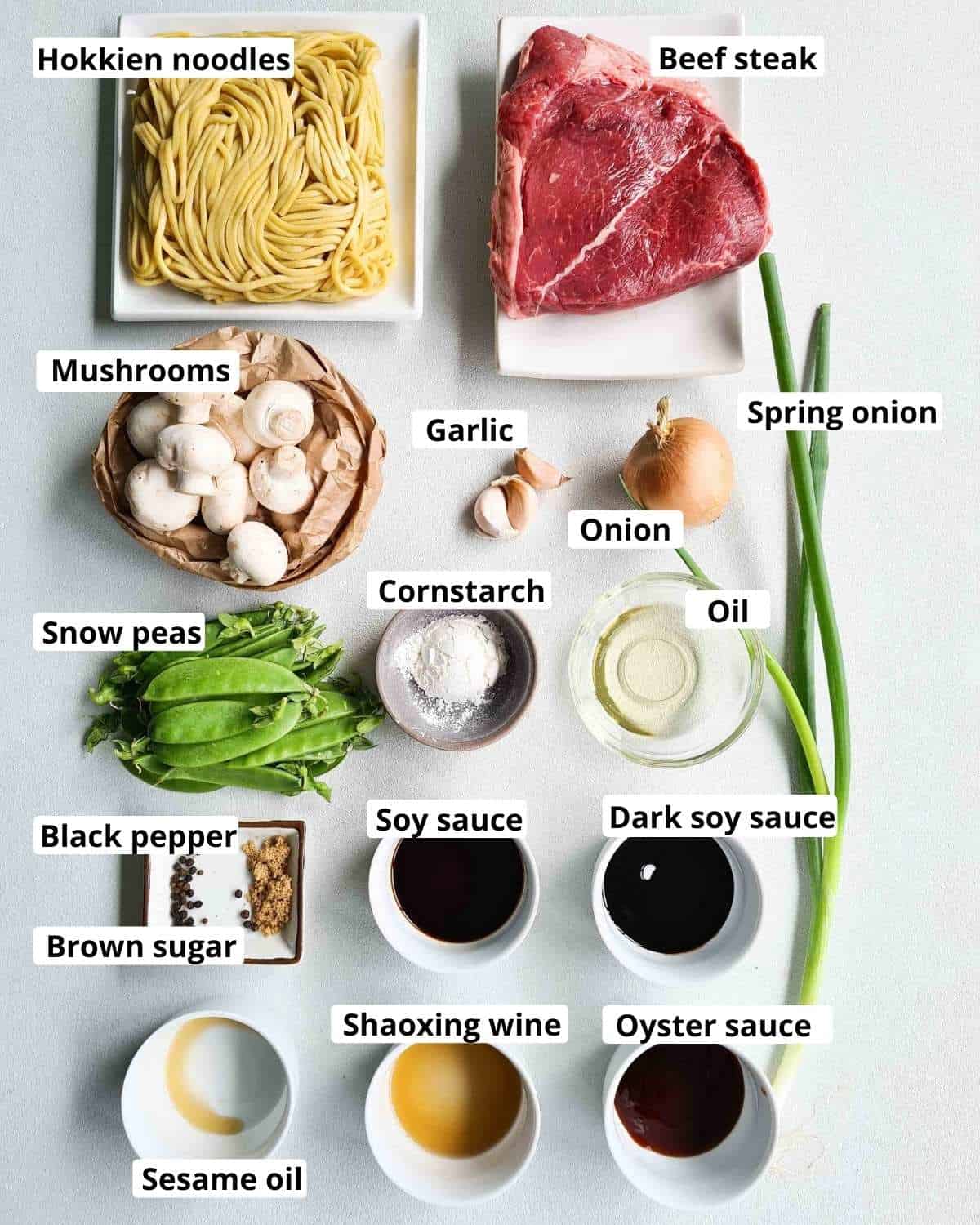Ingredients required to make this recipe, labeled.