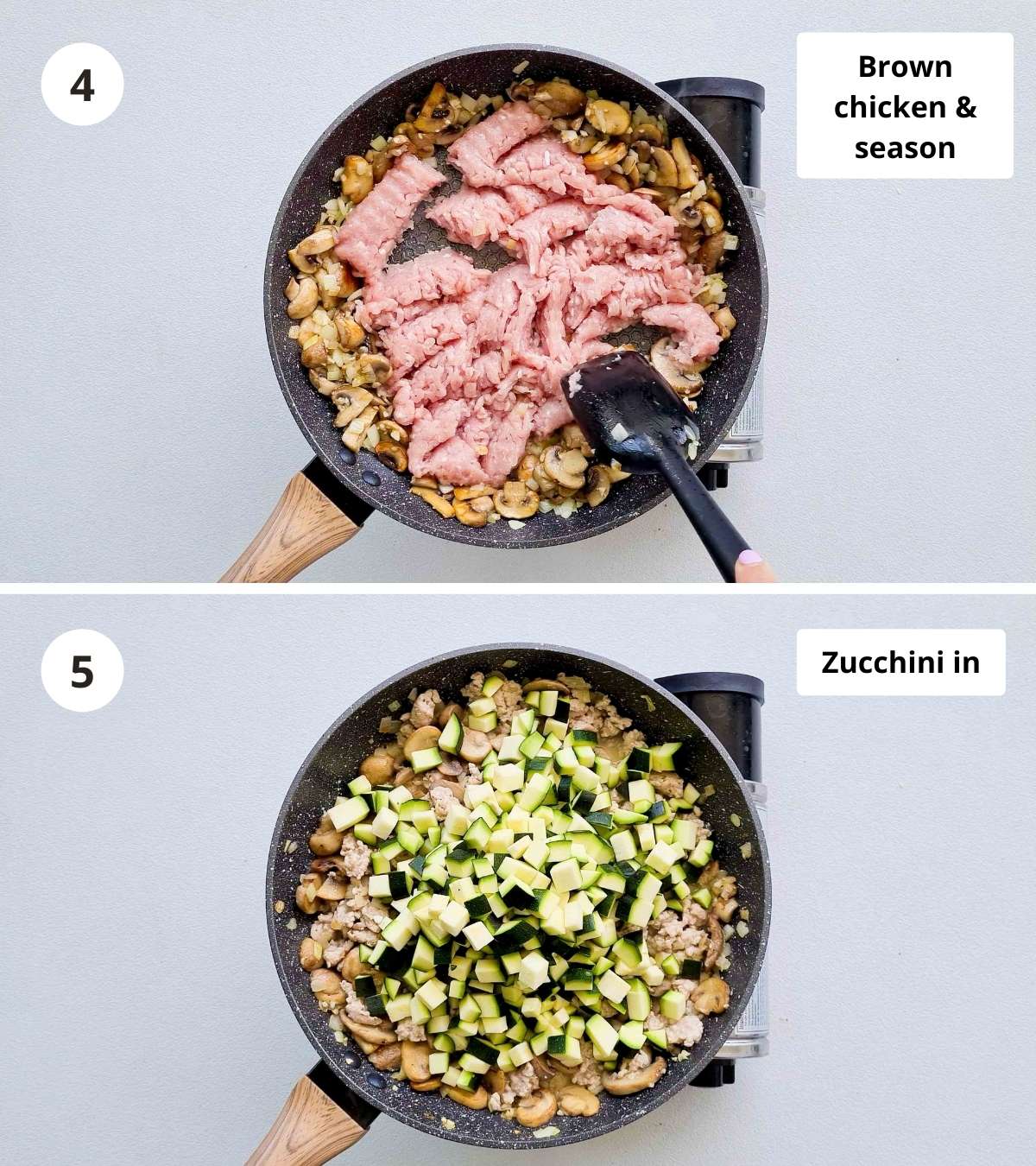 Cooking instructions step by step collage part 2