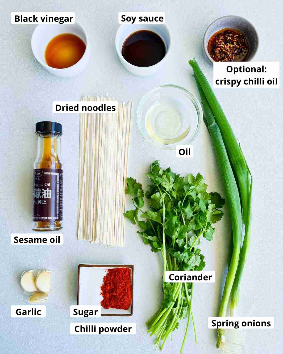 Ingredients required to make this recipe, labeled